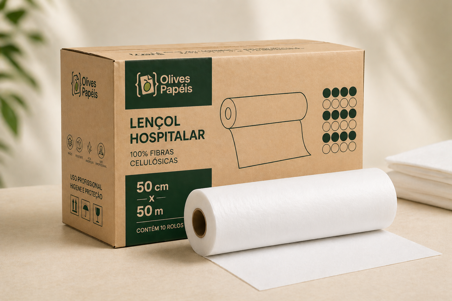 Lençol hospitalar de papel